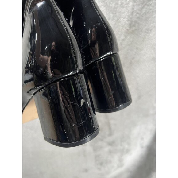 Avon Women’s 9 Black Cushion Walk Patent Leather Booties Leather Ankle Boots - Picture 6 of 8